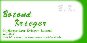 botond krieger business card